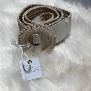 Stitch and Feather wide belt